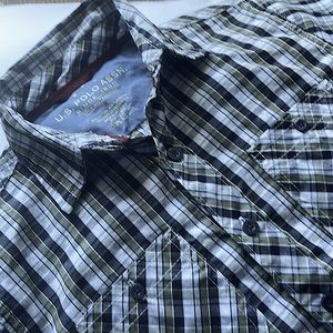 Polo Assn size 8Y Boys Utility short sleeve button down